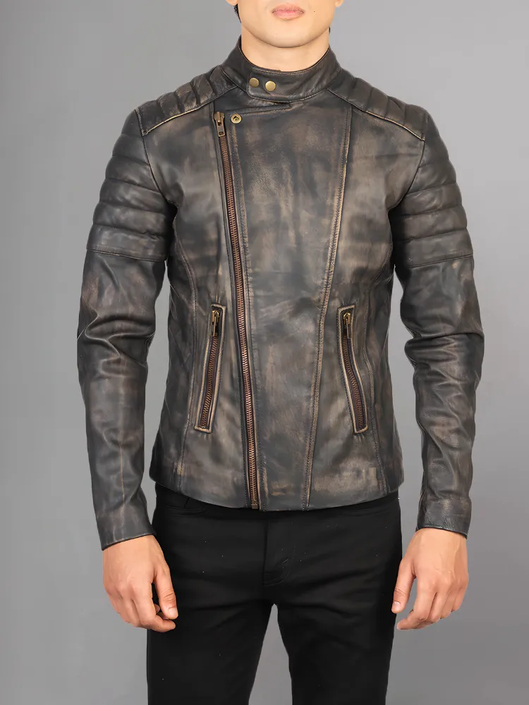 Men’s Stylish Black Biker Leather Jacket