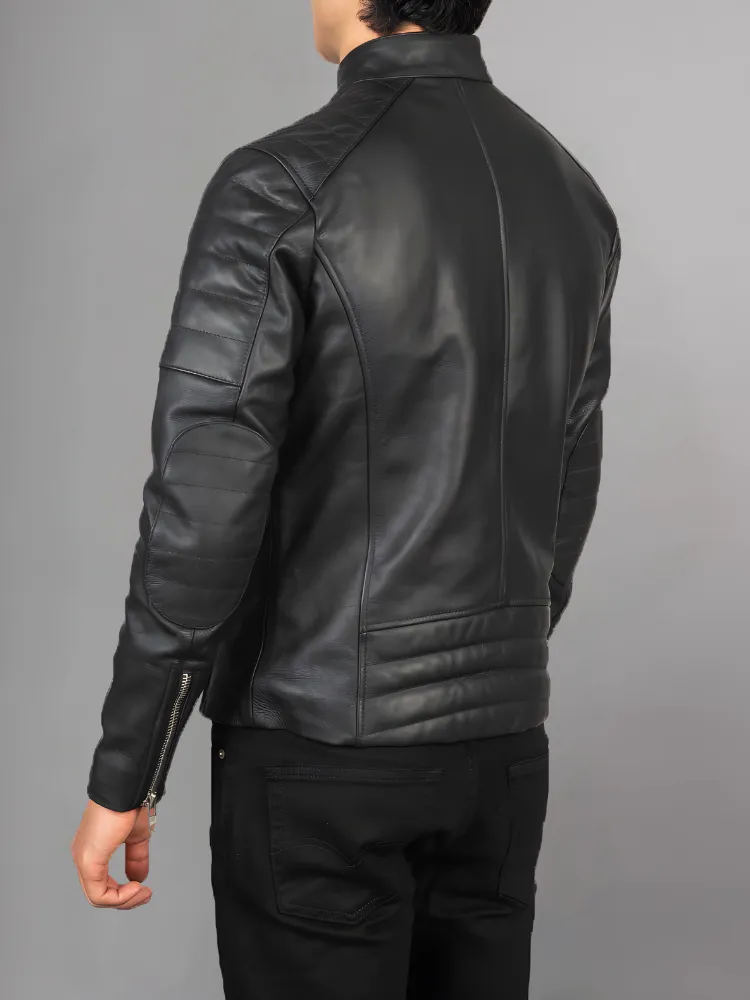 Men’s Stylish Black Biker Leather Jacket