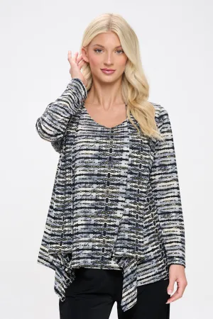 Mid-cut Jacket Long Sleeve Print-4028HT-LRP1-W421