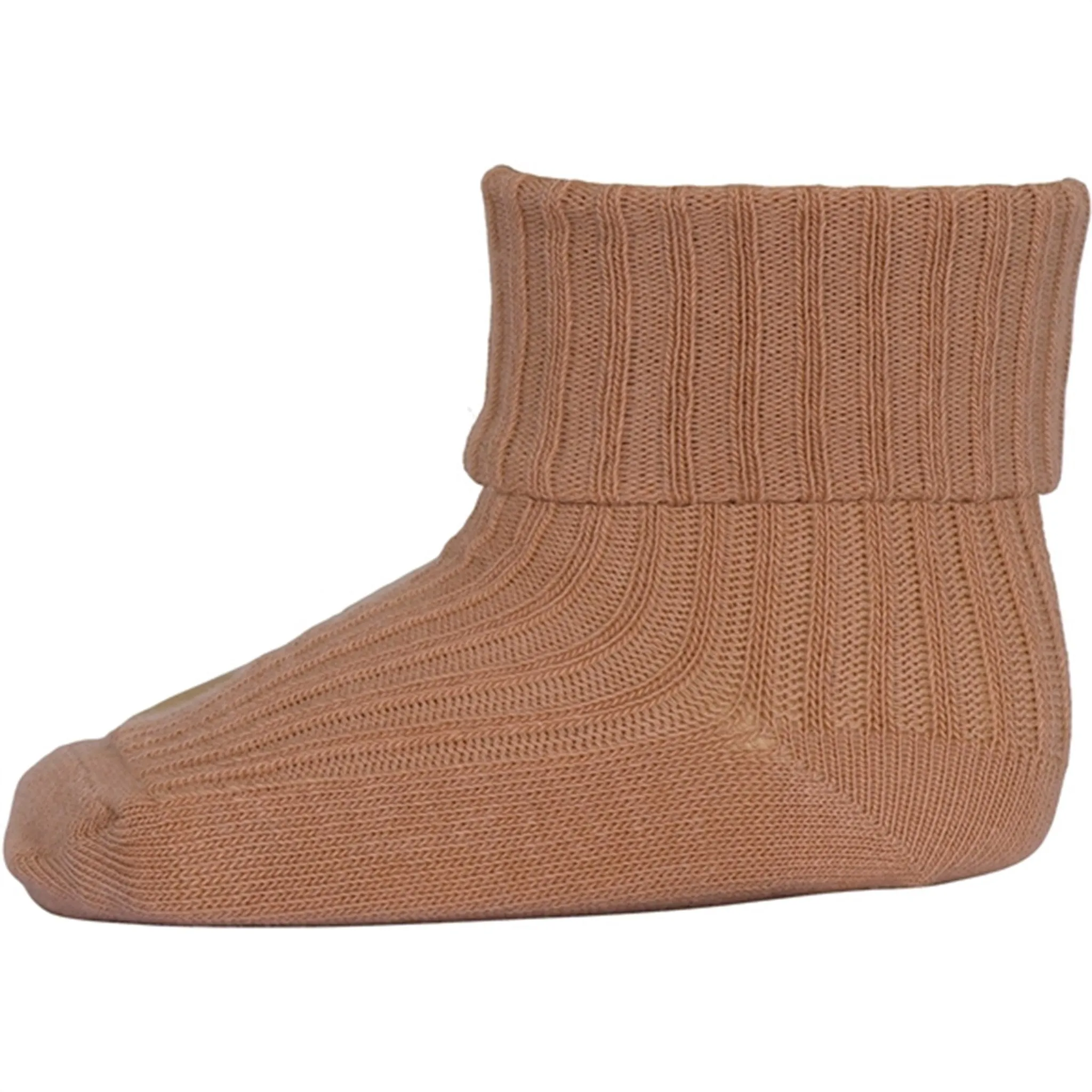 MP 533 Cotton Rib Baby Socks 858 Tawny Brown