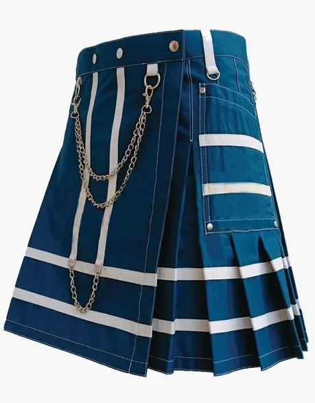 NAVY BLUE GOTHIC UTILITY MINI KILT FOR WOMEN