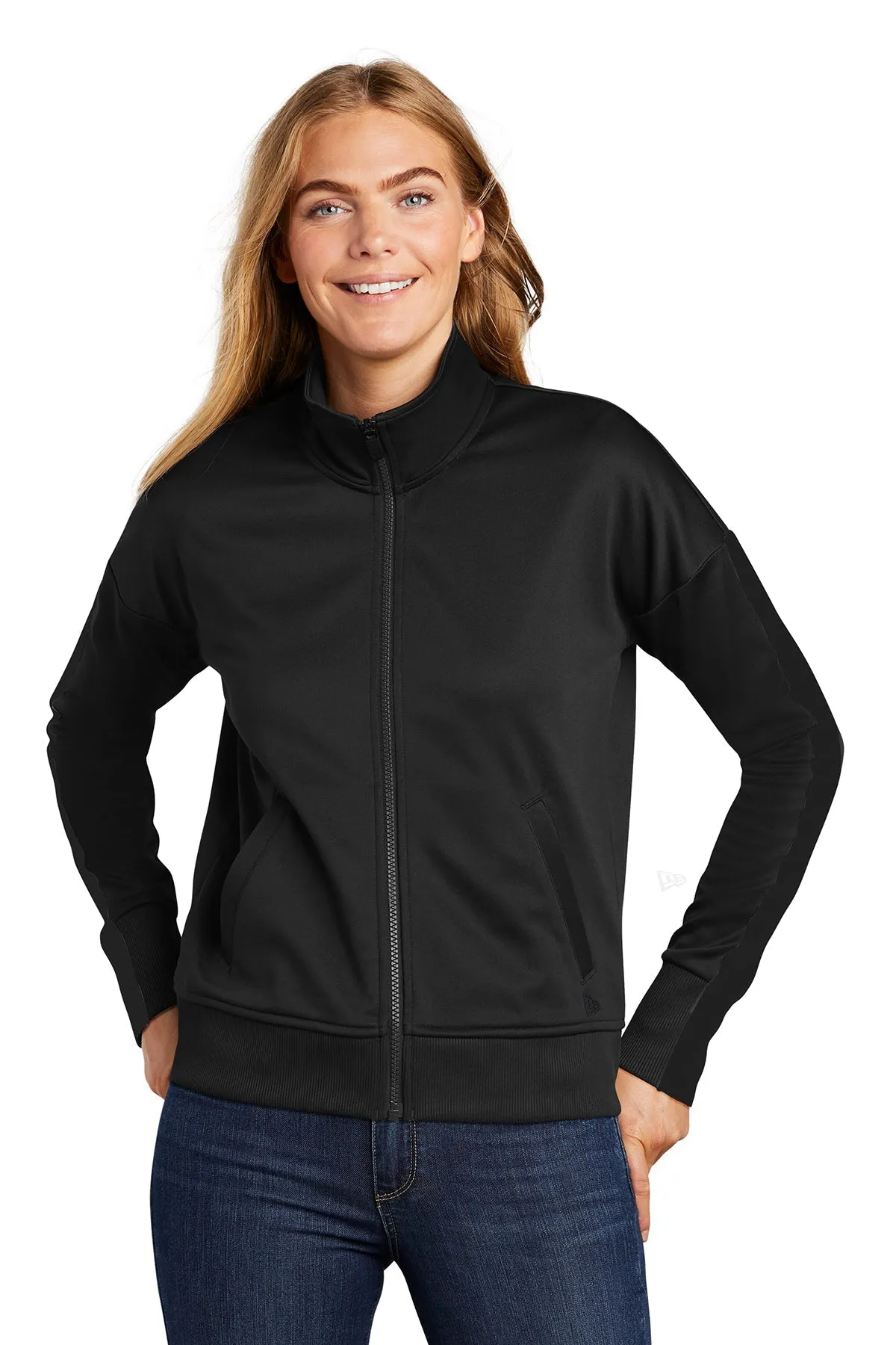 New Era Ladies Branded Coach Jackets, Black/ Black