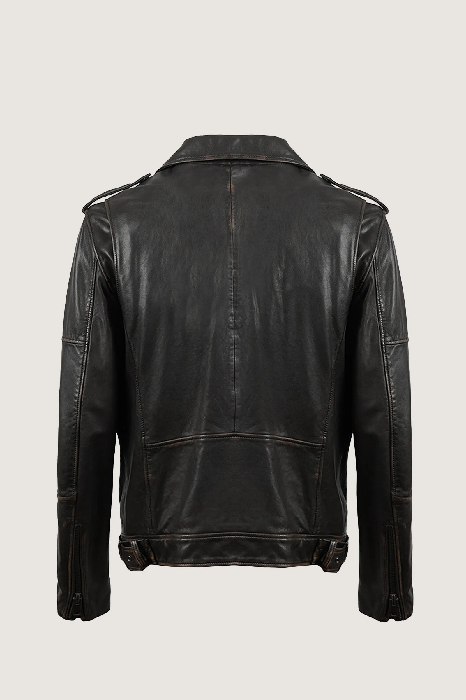 Novado - Biker Leather Jacket - Black - 1 Piece