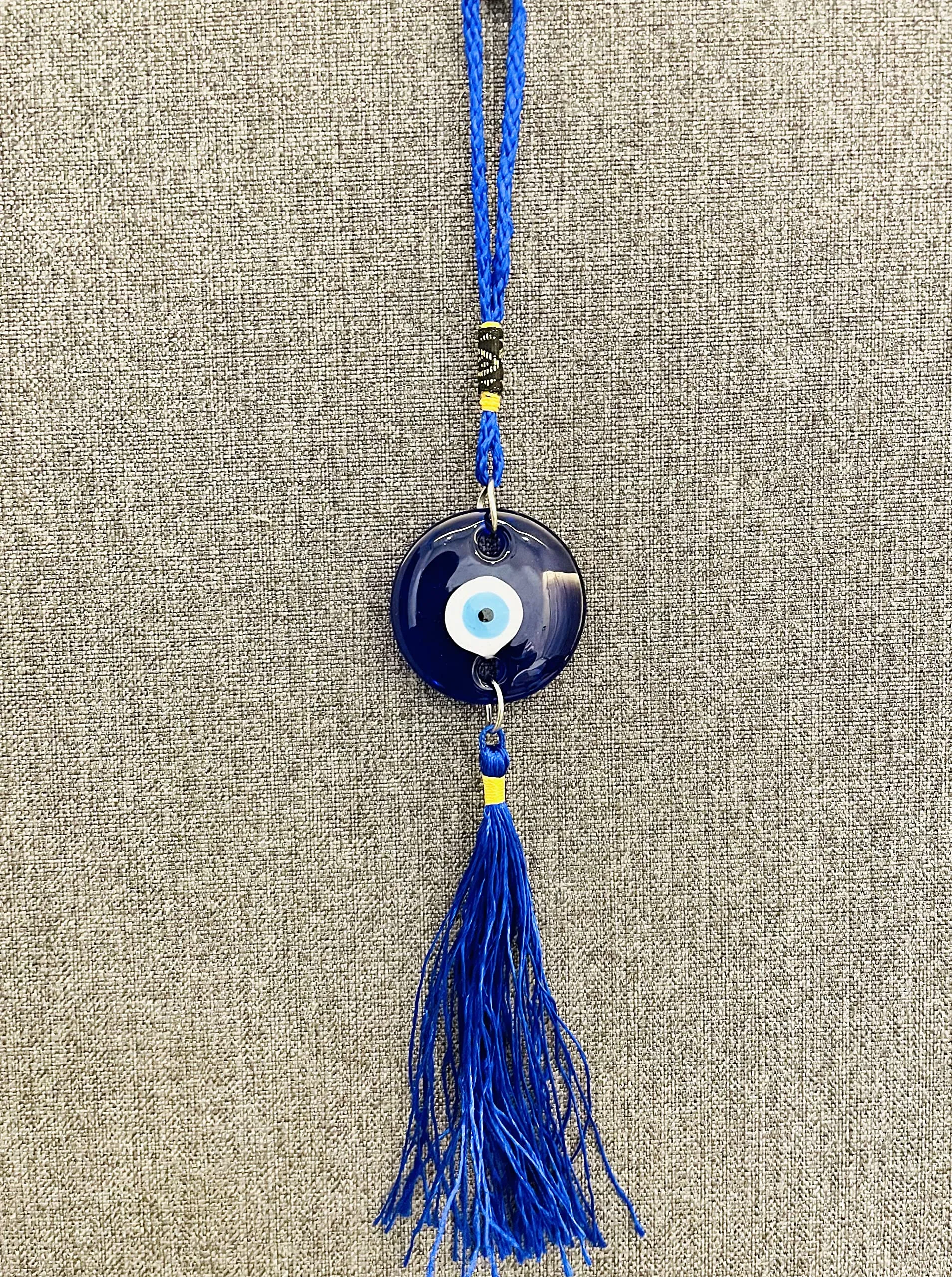 PulGos Evil Eye Hanging for Home, Car & Office, Blue Nazar Battu for Home Entrance, 24x4x1 cm Hanging for Good Luck and Prosperity, Protective Amulet for Positive Energy