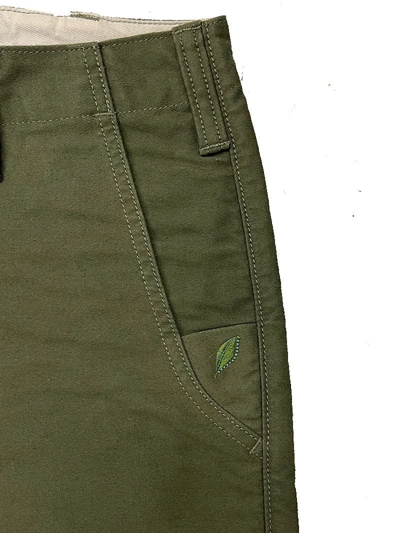 Pure Blue Japan 1173-OLV Olive Moleskin Trouser