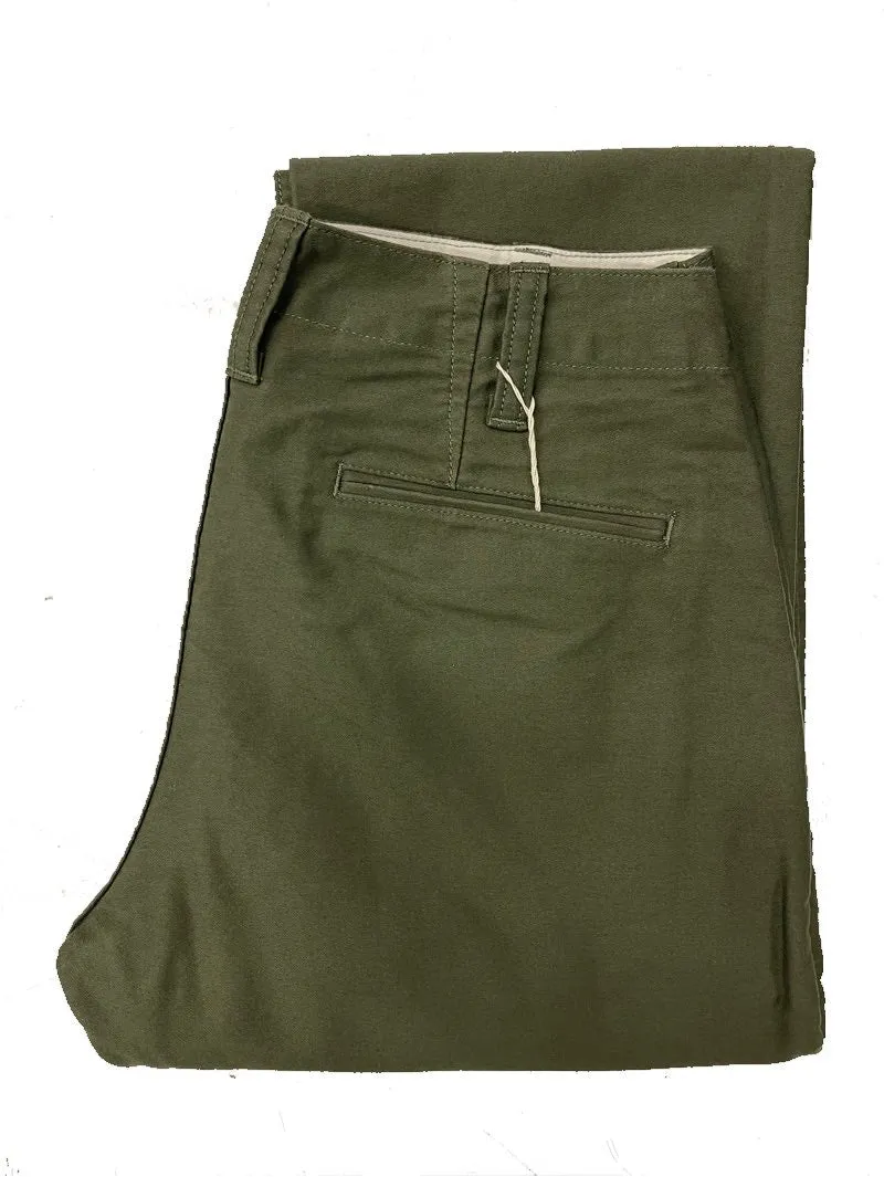 Pure Blue Japan 1173-OLV Olive Moleskin Trouser