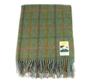 Pure  Wool Travel Rug – Glencroft Green Plaid