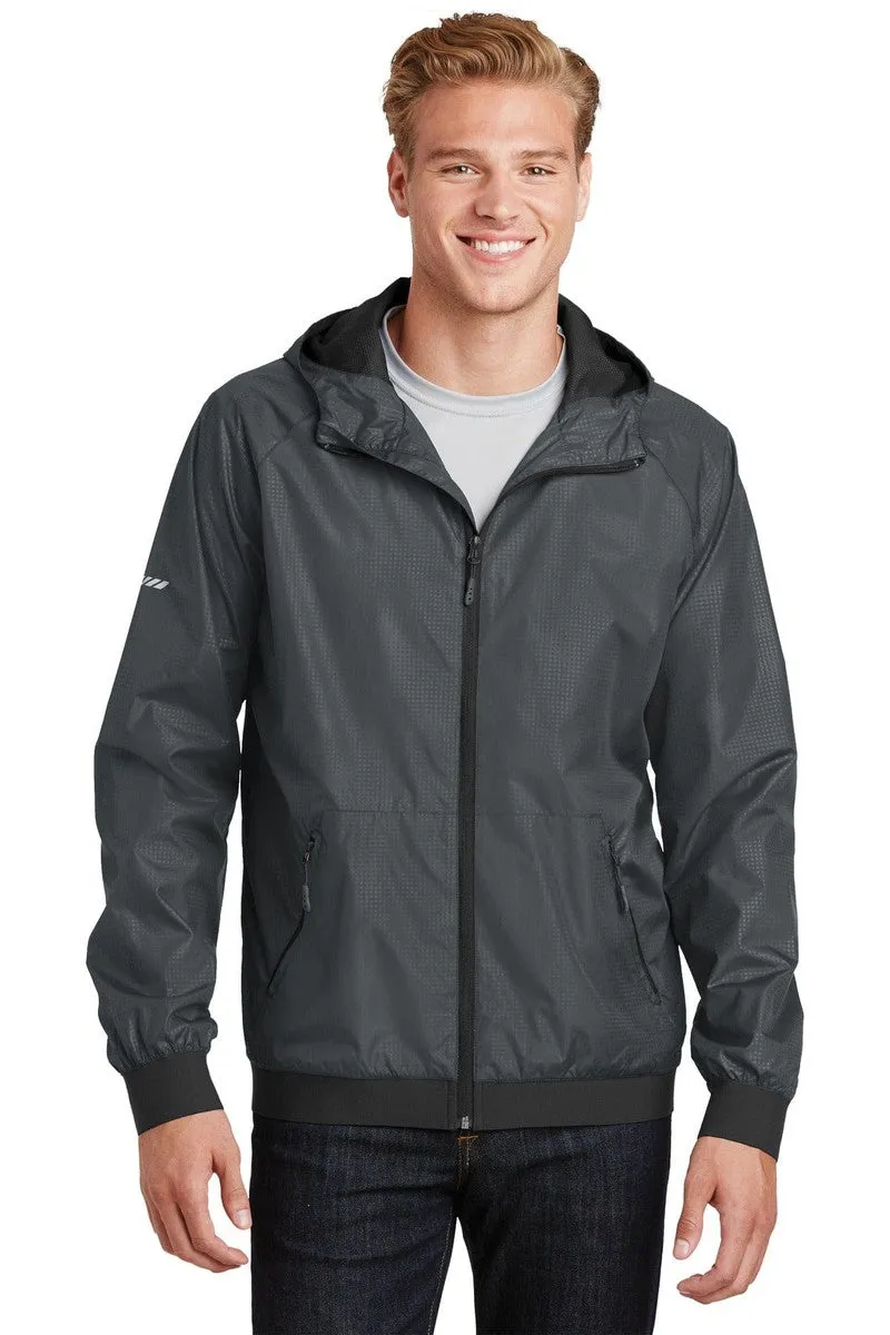 Sport-Tek JST53: Embossed Hooded Wind Jacket