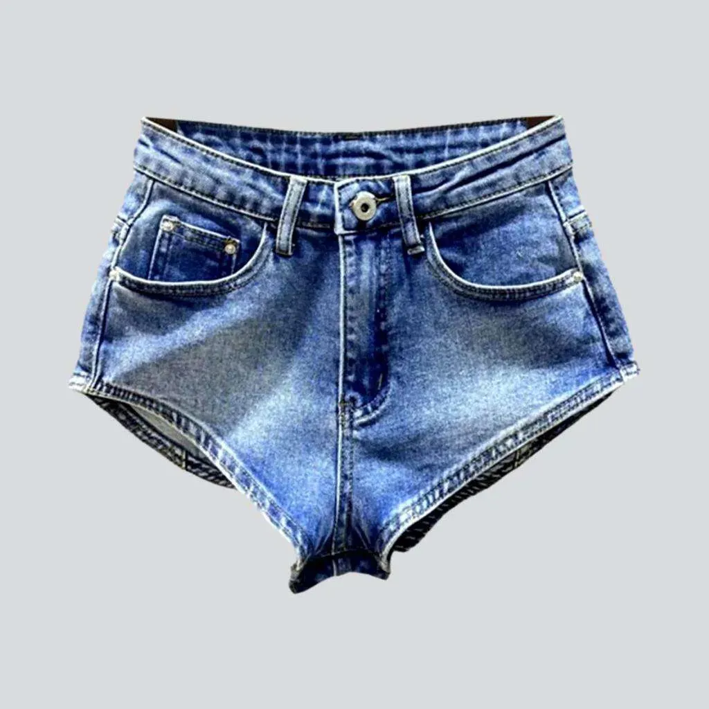 Streetwear vintage women's denim shorts