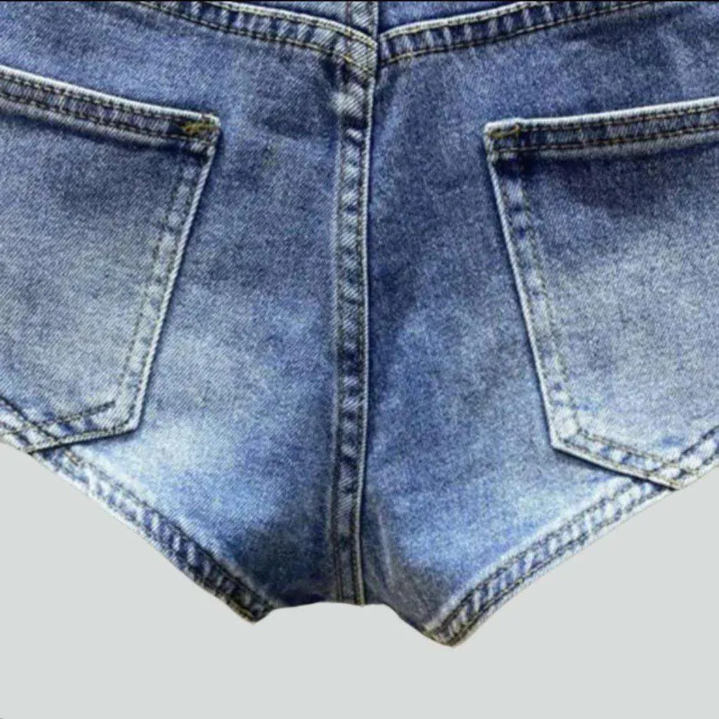 Streetwear vintage women's denim shorts