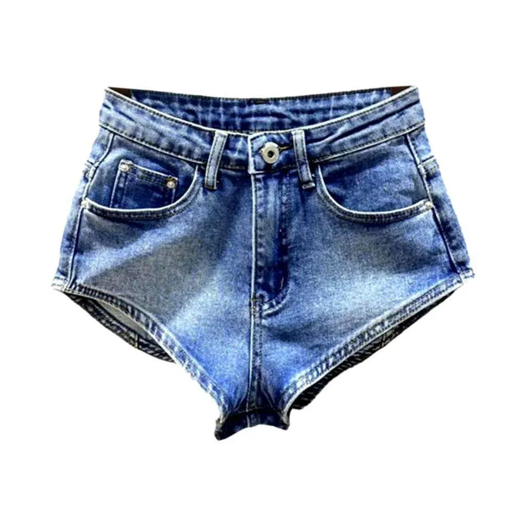 Streetwear vintage women's denim shorts