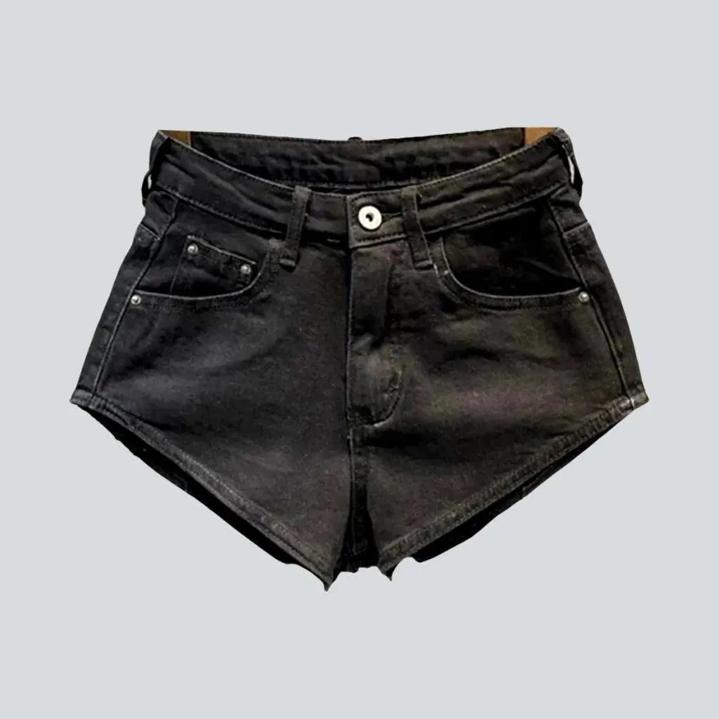 Streetwear vintage women's denim shorts