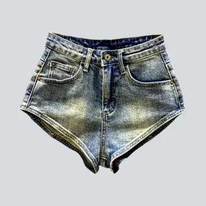 Streetwear vintage women's denim shorts