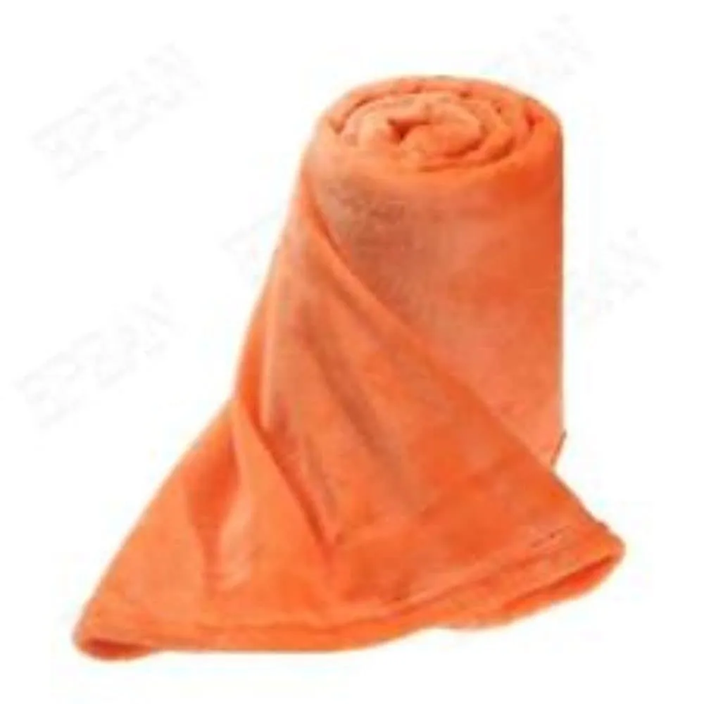 Supreme Home Collective Plain Polar Fleece Blanket Single Blanket Bed Blanket (Pack of 1) (Orange)