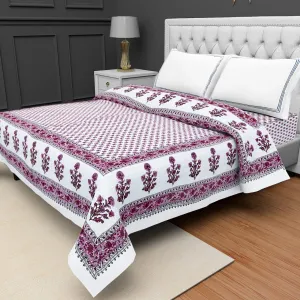 SVT Designer Bagru Print Cotton Single Bed Razai Quilt - Multicolor