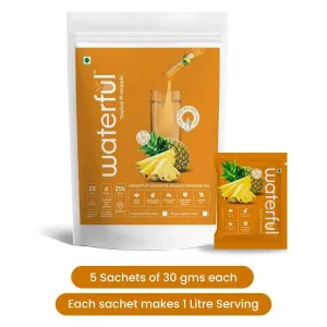 Tropical Pineapple (30 gms X 5 sachets) 10  Vitamins & Minerals, Low Cal Hydration Powder Mix