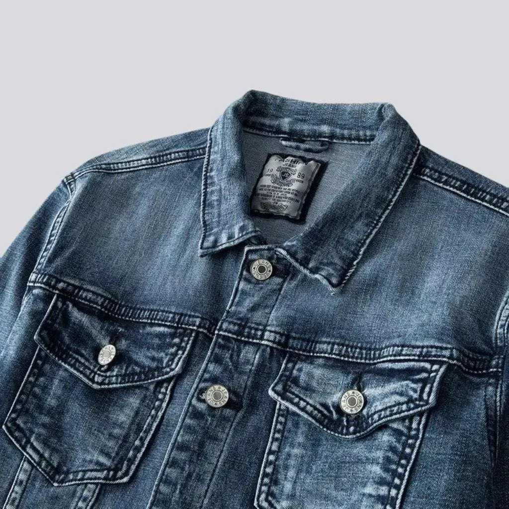 Vintage trucker men's jeans jacket