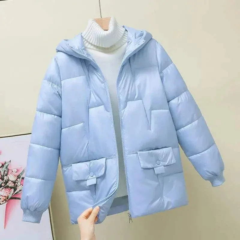 Winter Jacket - Loose-fit Down Cotton Coat or Cotton Jacket for Women