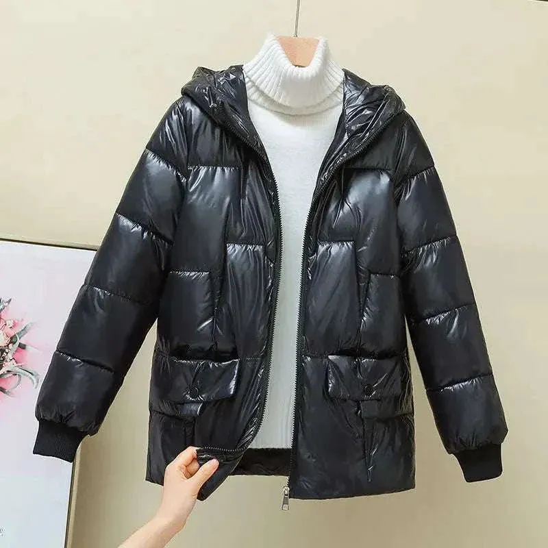 Winter Jacket - Loose-fit Down Cotton Coat or Cotton Jacket for Women