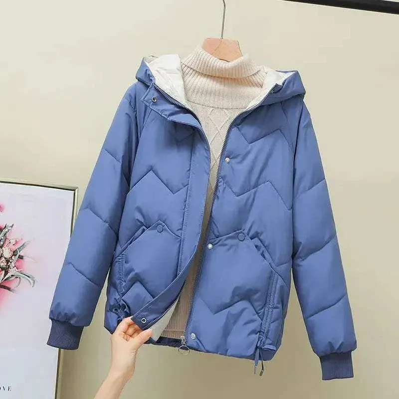 Winter Jacket - Loose-fit Down Cotton Coat or Cotton Jacket for Women