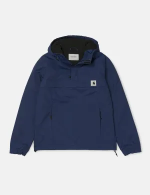 Womens Carhartt-WIP Nimbus Half-Zip Jacket (Fleece Lined) - Metro Blue