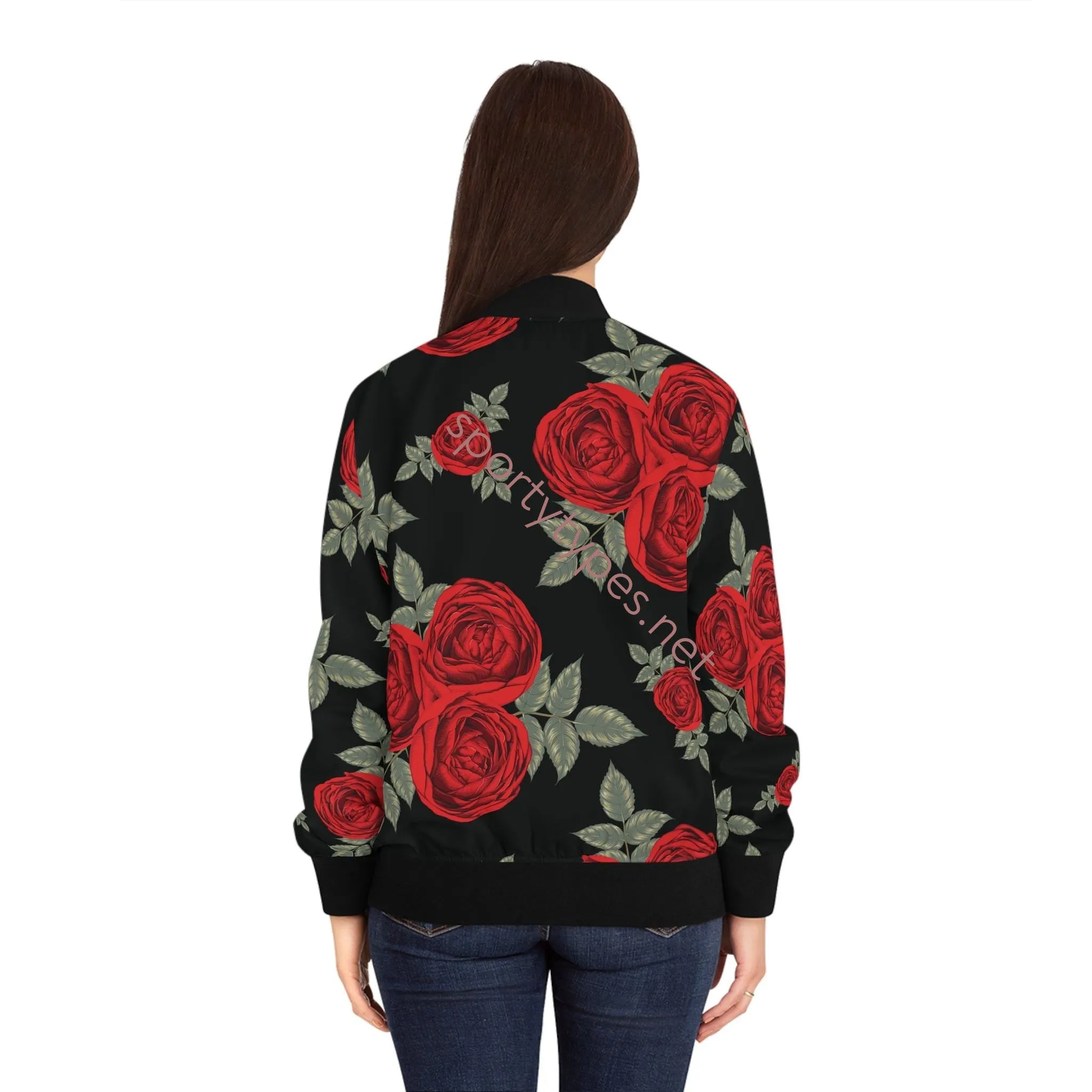 Women's Roses Bomber Jacket